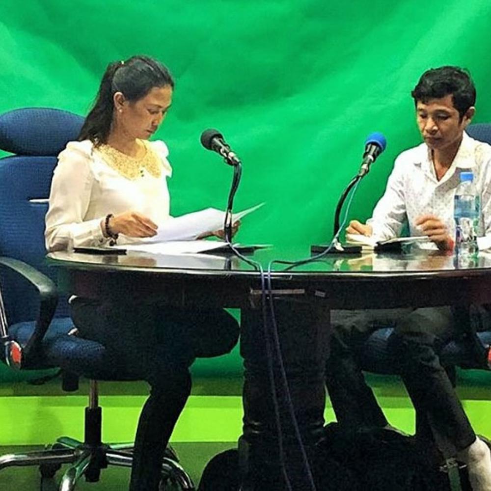 Photograph showing a celebration held in Cambodia to mark World PT Day 2018