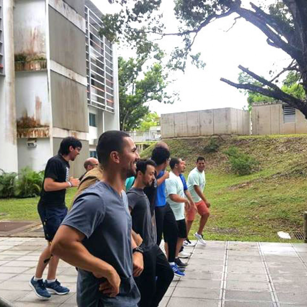 Photograph showing a celebration held in Puerto Rico to mark World PT Day 2018