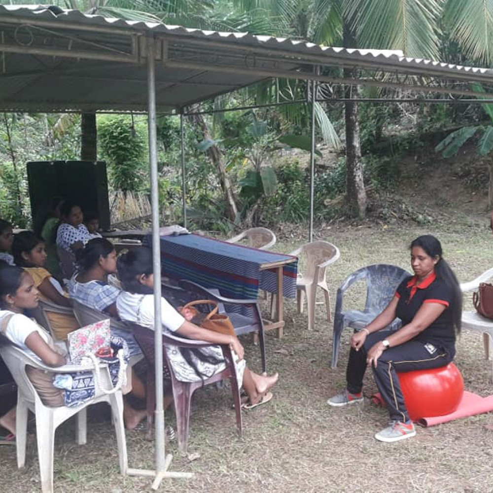 Photograph showing a celebration held in Sri Lanka to mark World PT Day 2018
