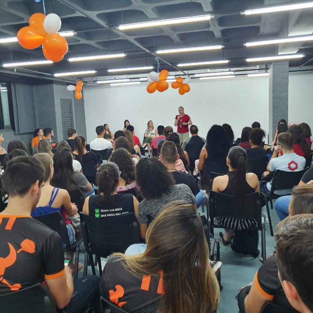 Photograph showing one of the celebrations held in Brazil to mark World PT Day 2019