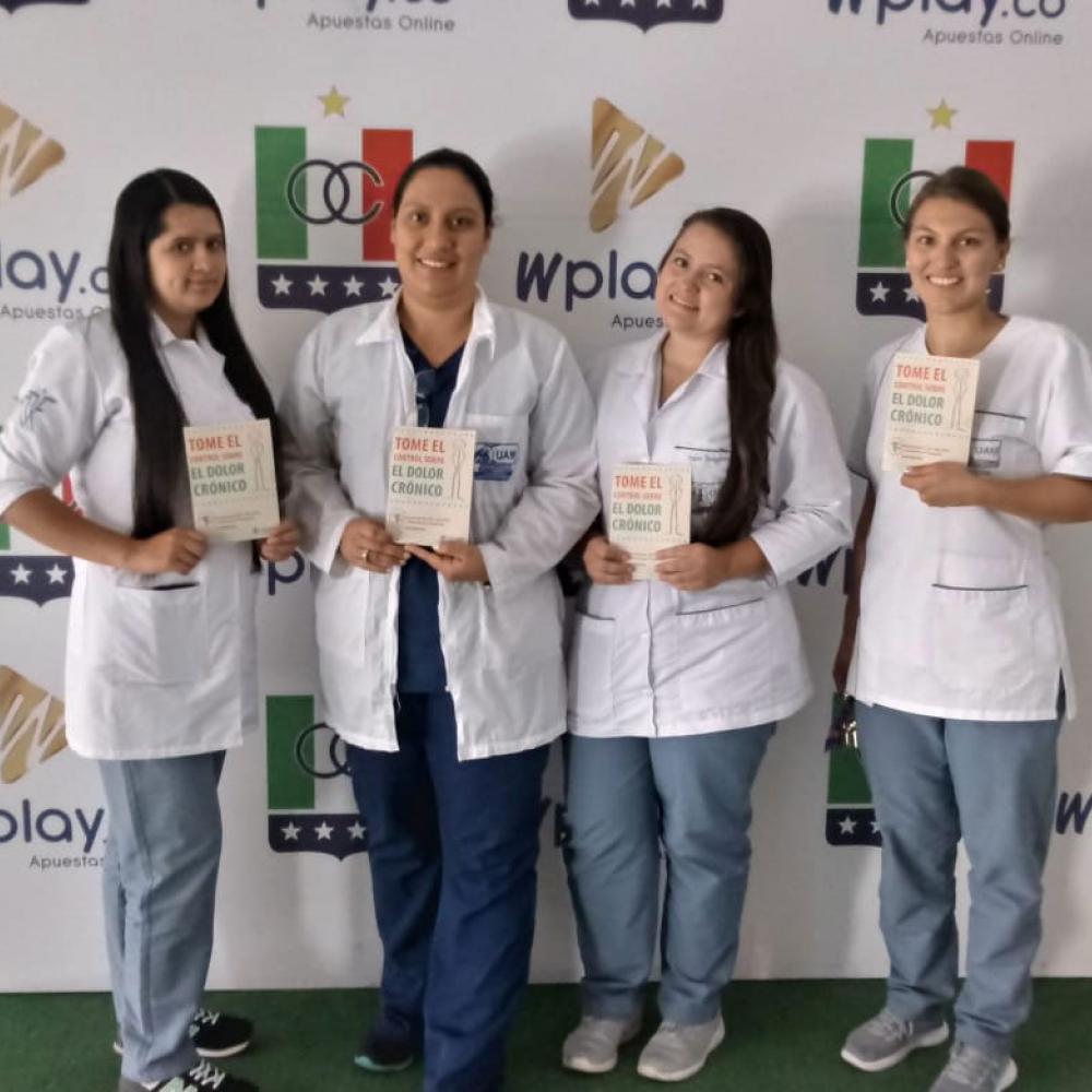 Photograph showing one of the celebrations held in Colombia to mark World PT Day 2019