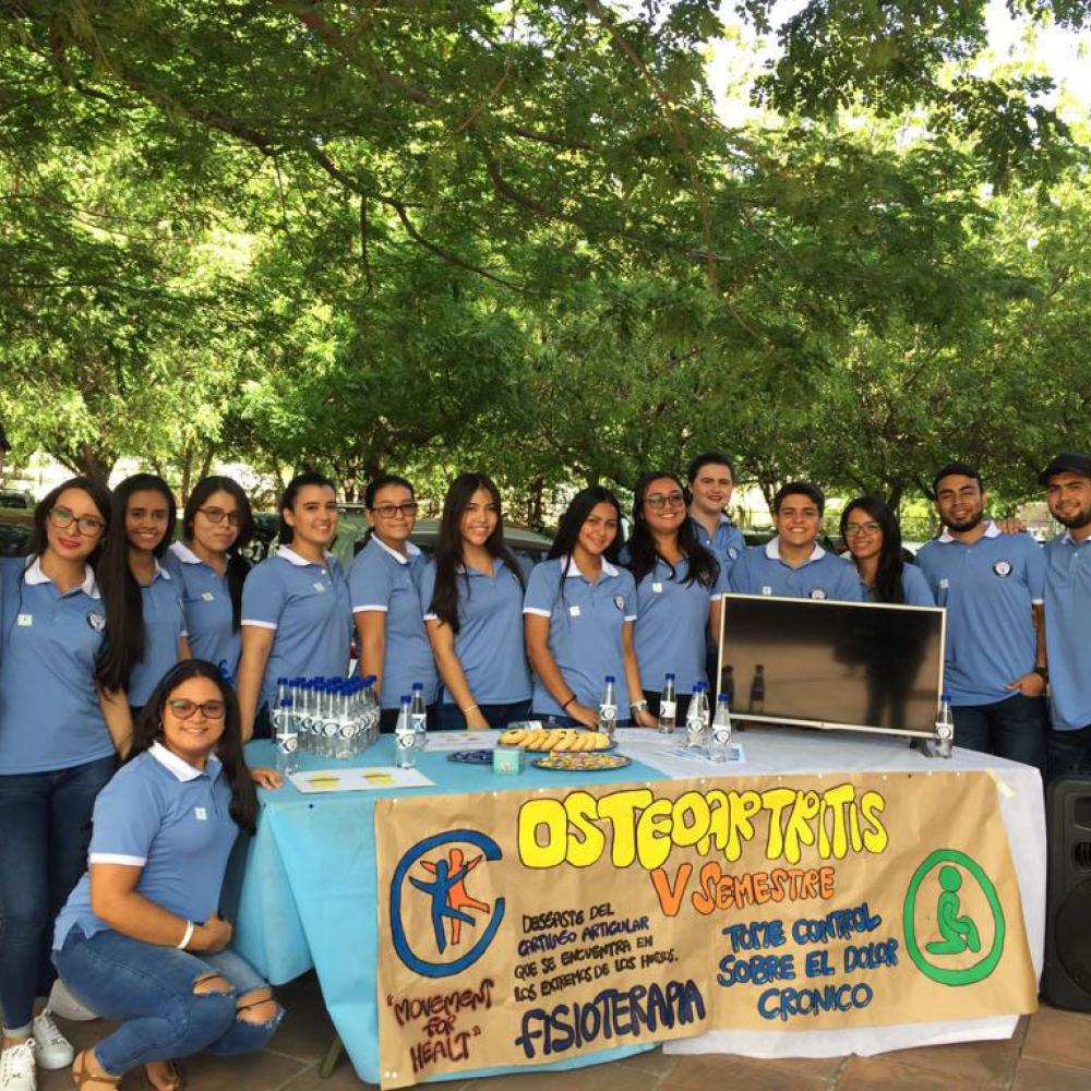 Photograph showing one of the celebrations held in Colombia to mark World PT Day 2019