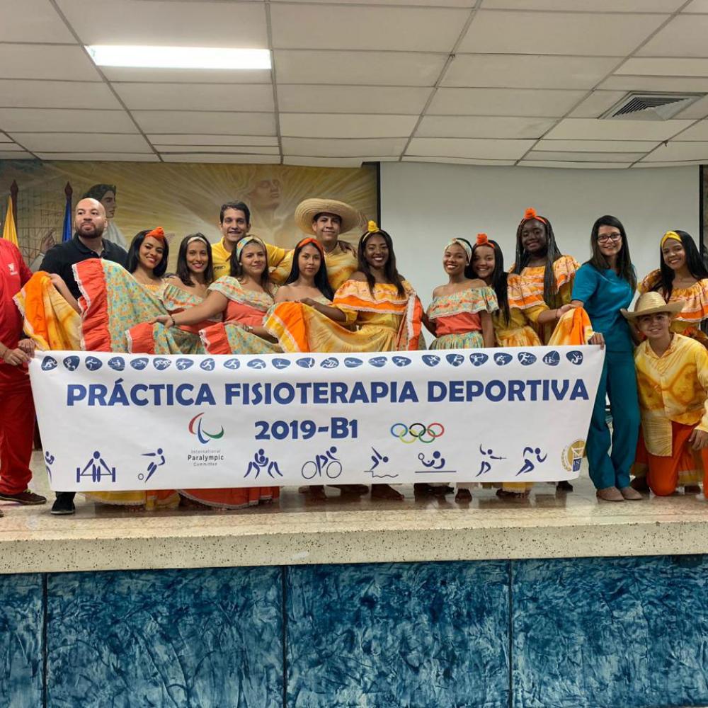 Photograph showing one of the celebrations held in Colombia to mark World PT Day 2019