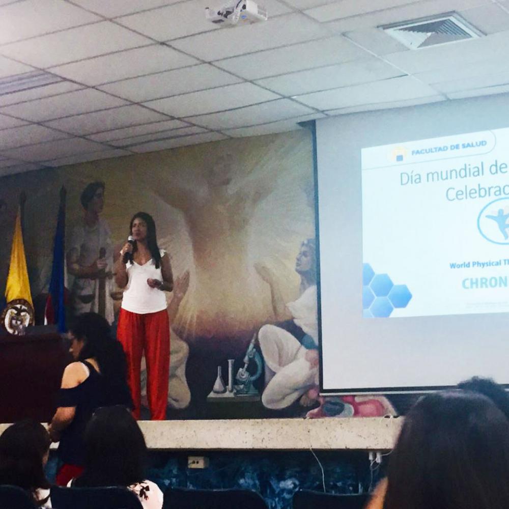 Foto zeigt eine der Feierlichkeiten in Kolumbien zum Welt-PT-Tag 2019