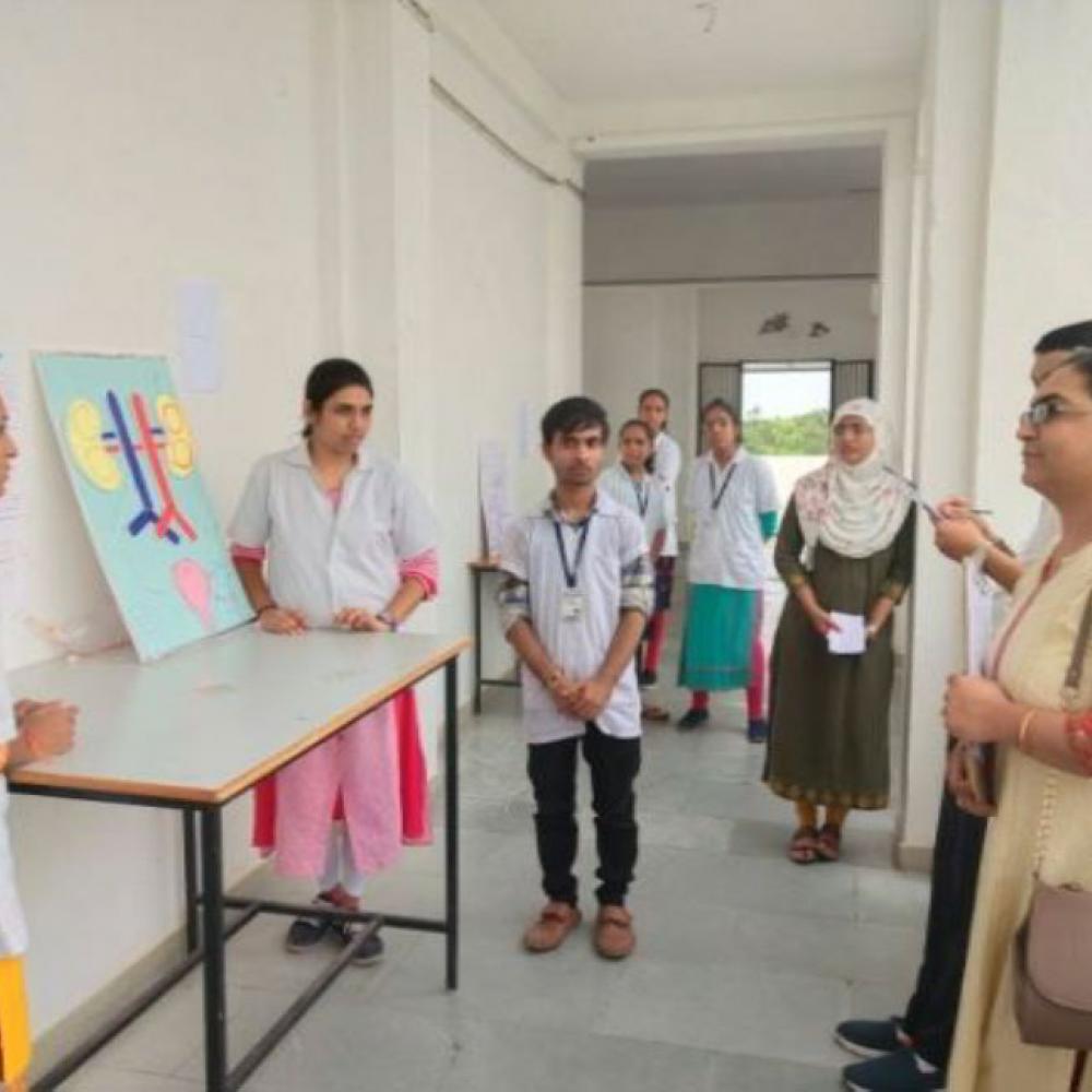 Photograph showing a celebration held in India to mark World PT Day 2019