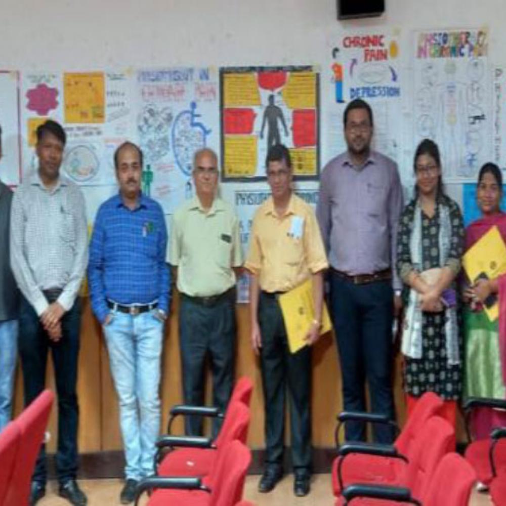 Photograph showing a celebration held in India to mark World PT Day 2019