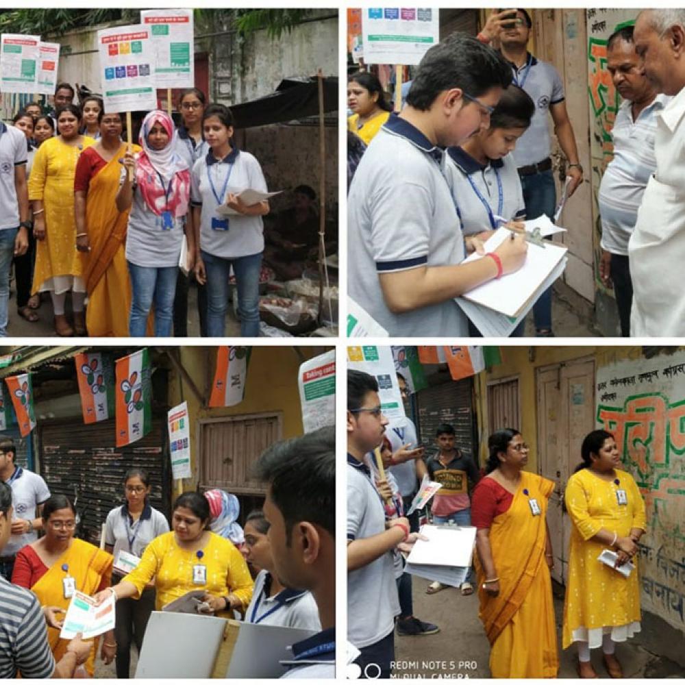 Photograph showing a celebration held in India to mark World PT Day 2019