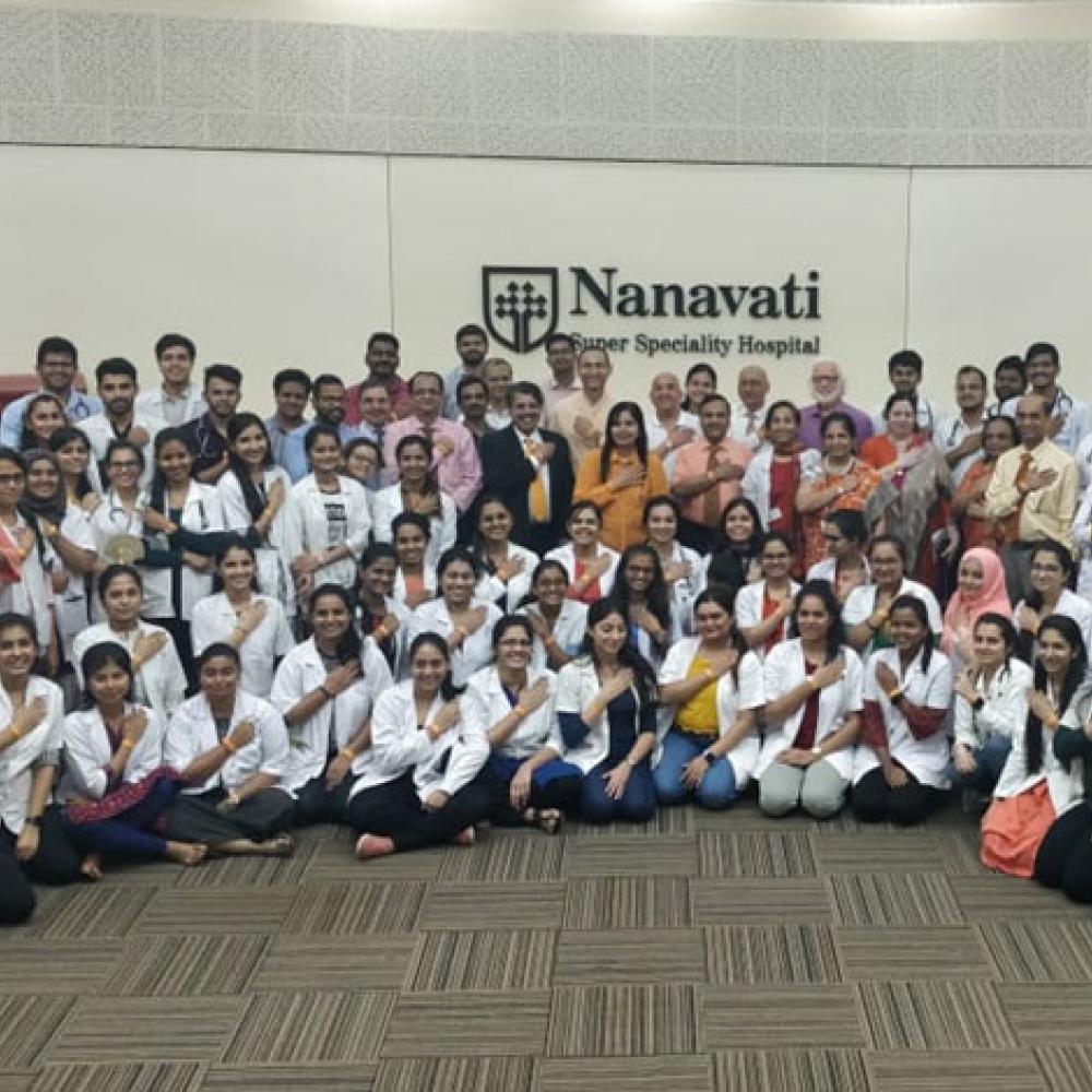 Photograph showing a celebration held in India to mark World PT Day 2019