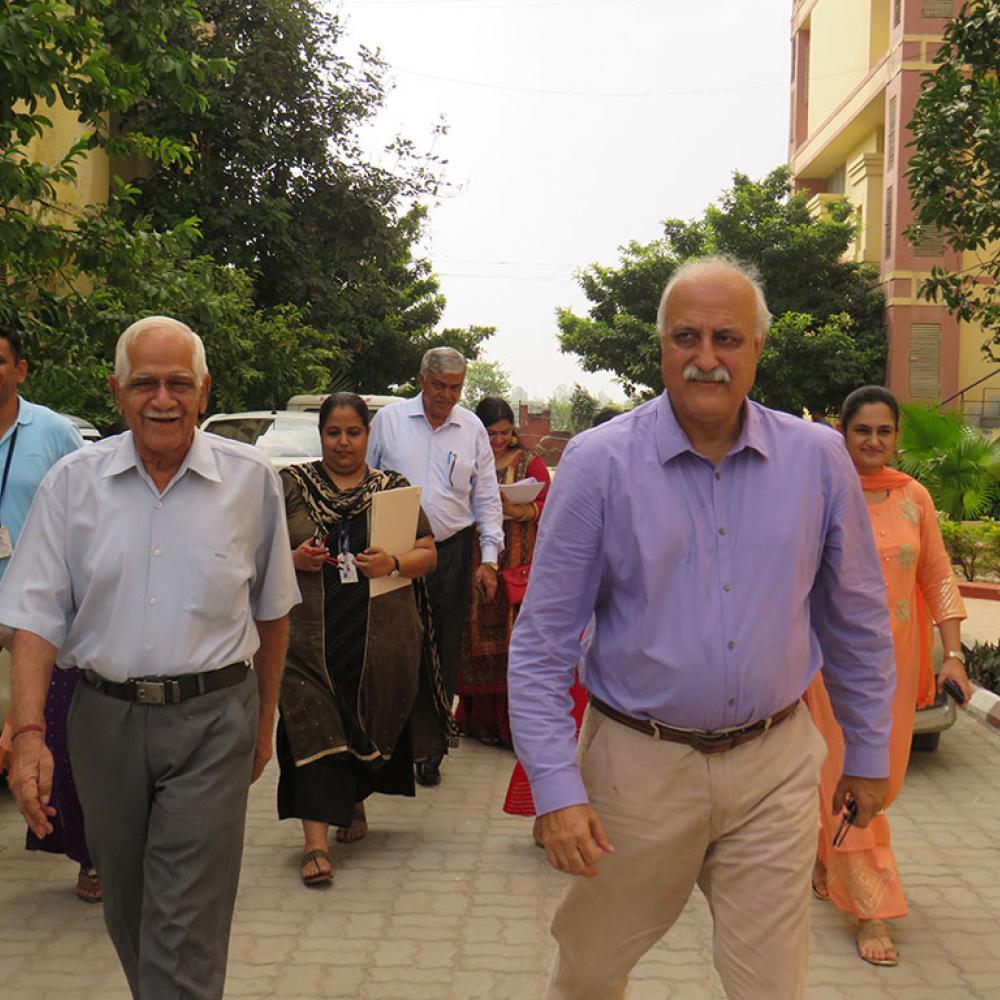Photograph showing a celebration held in India to mark World PT Day 2019