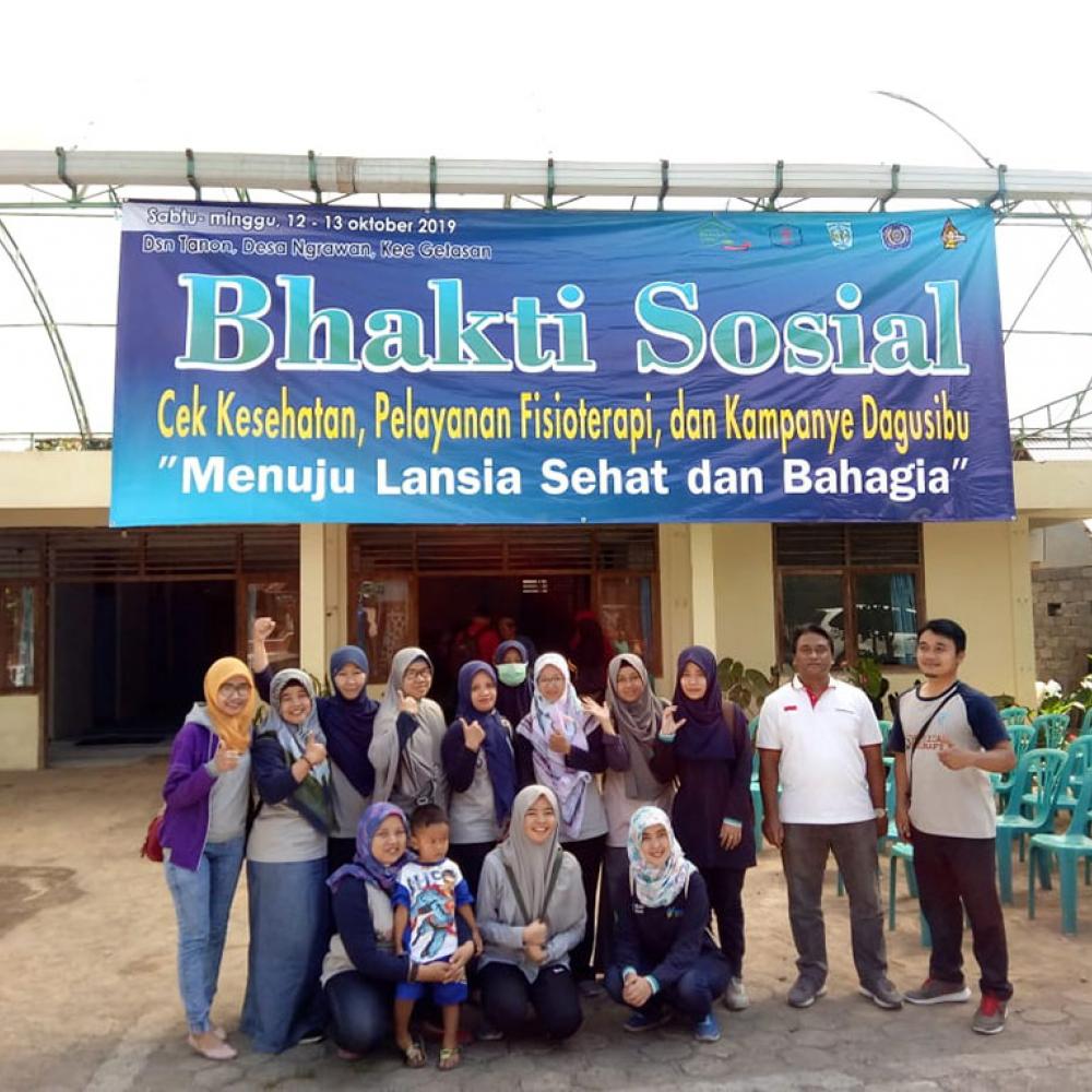 Photograph showing a celebration held in Indonesia to mark World PT Day 2019