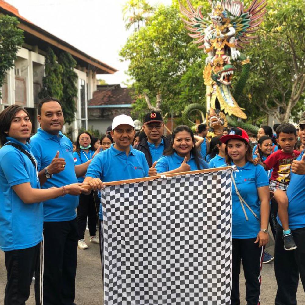 Photograph showing a celebration held in Indonesia to mark World PT Day 2019