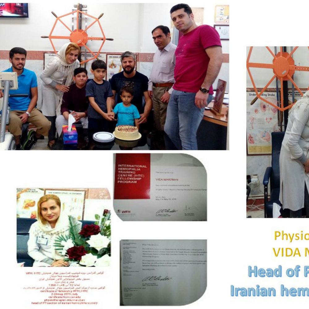 Photograph showing a celebration held in Iran to mark World PT Day 2019