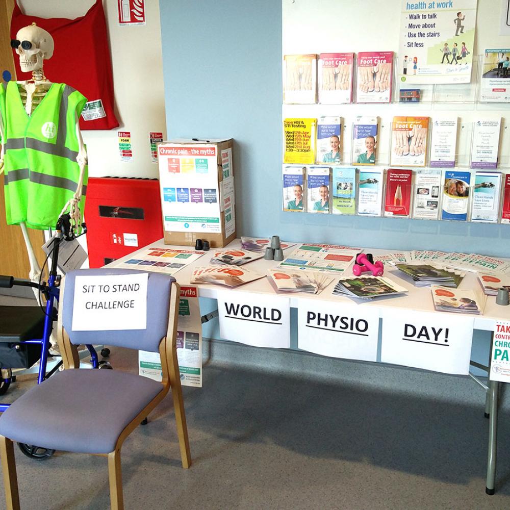 Photograph showing a celebration held in Ireland to mark World PT Day 2019