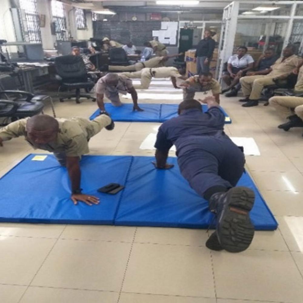 Photograph showing a celebration held in Jamaica to mark World PT Day 2019