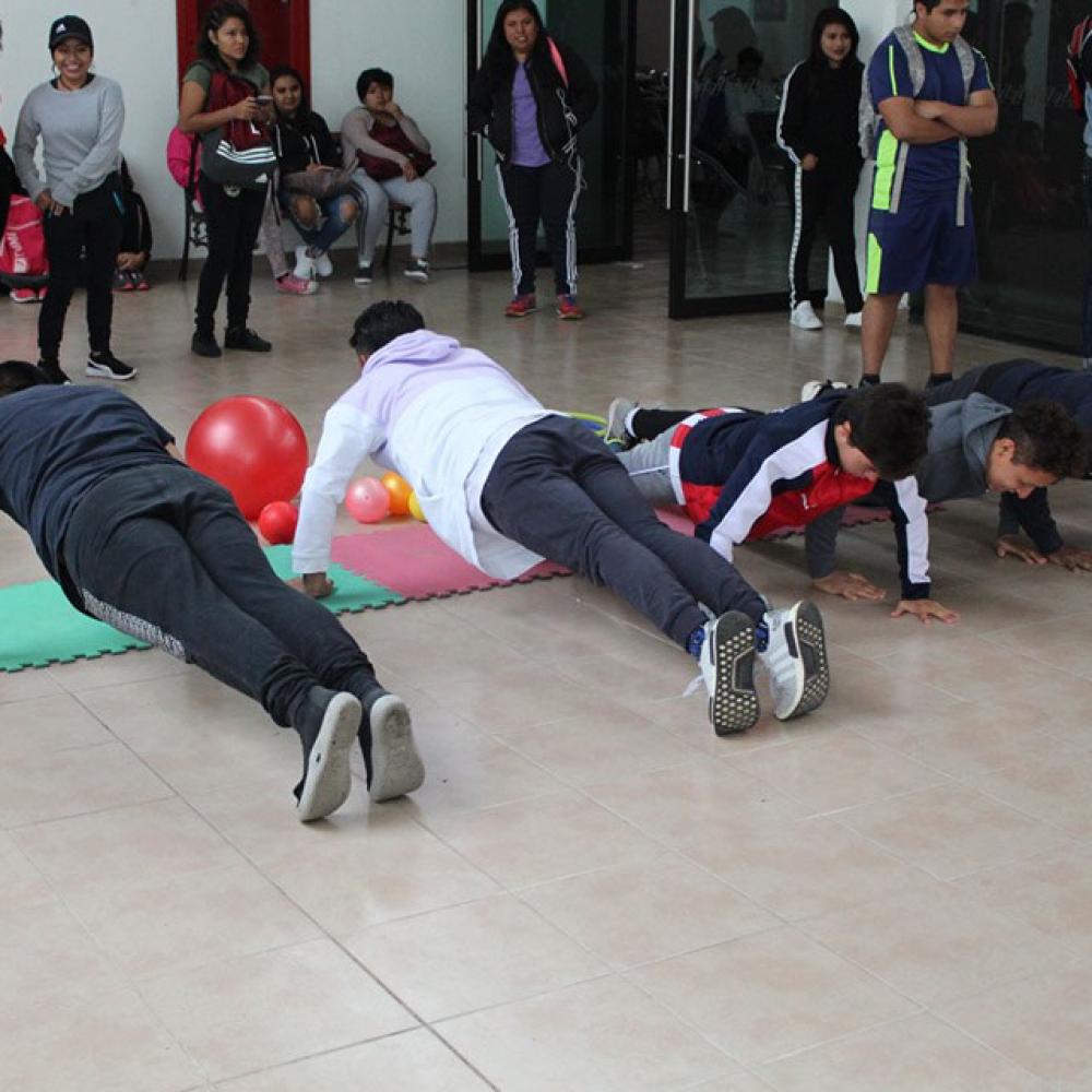 Photograph showing a celebration held in Mexico to mark World PT Day 2019