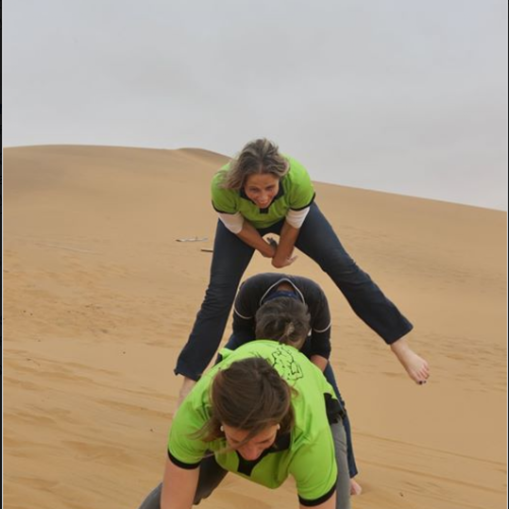 Photograph showing a celebration held in Namibia to mark World PT Day 2019