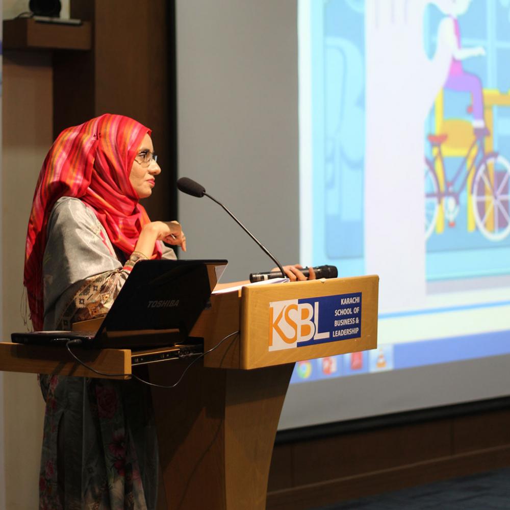 Photograph showing a celebration held in Pakistan to mark World PT Day 2019