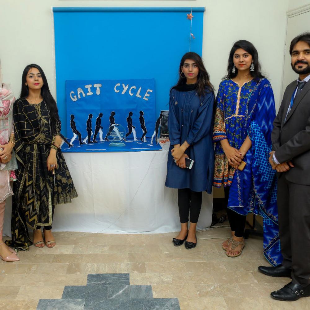 Photograph showing a celebration held in Pakistan to mark World PT Day 2019