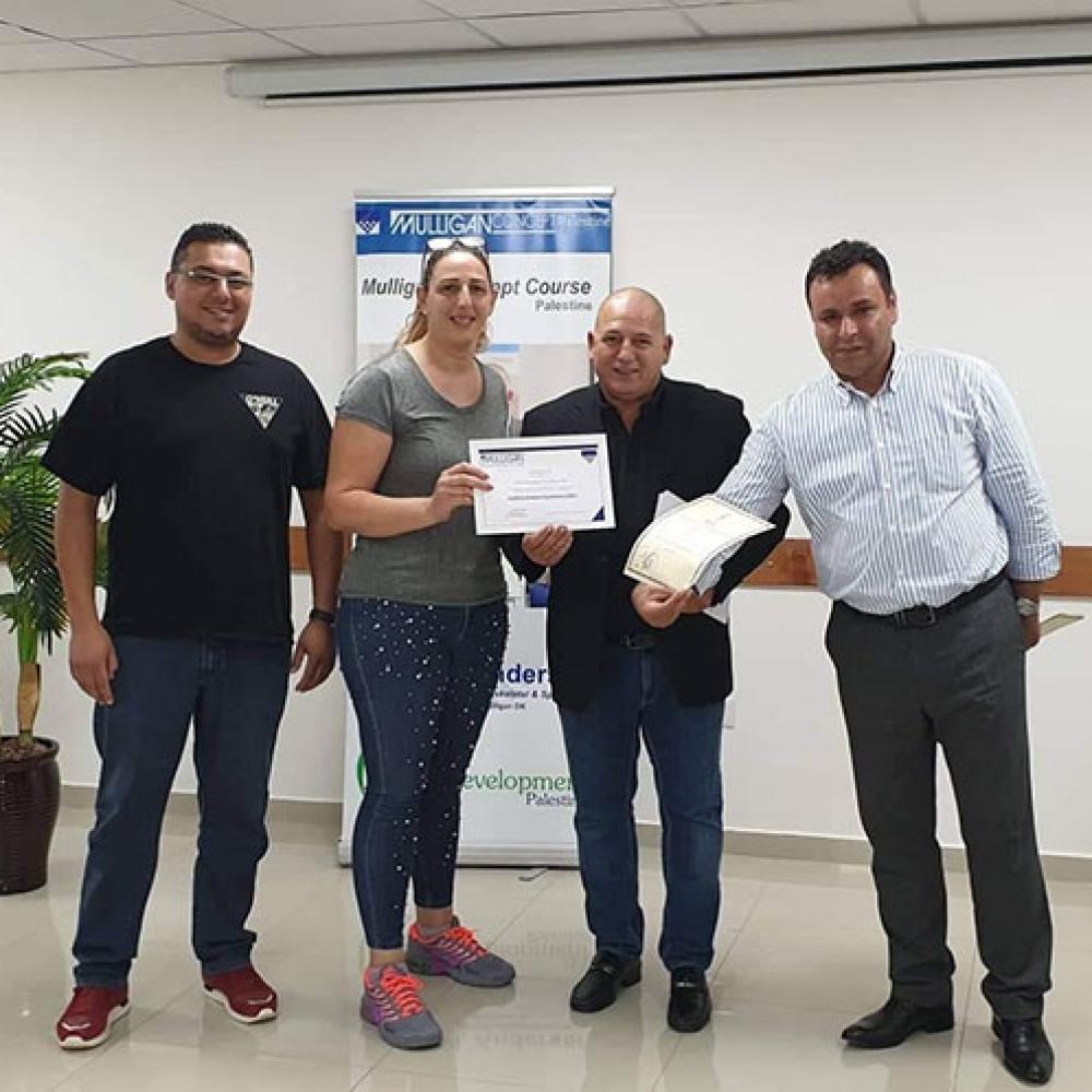 Photograph showing a celebration held in Palestine to mark World PT Day 2019