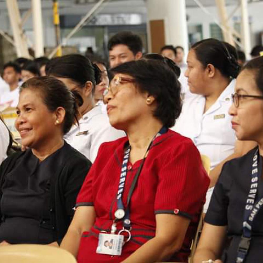 Photograph showing a celebration held in Philippines to mark World PT Day 2019