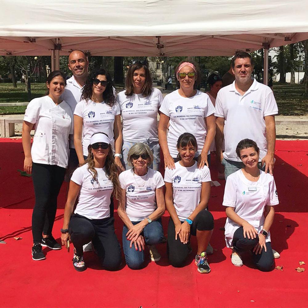 Photograph showing a celebration held in Portugal to mark World PT Day 2019