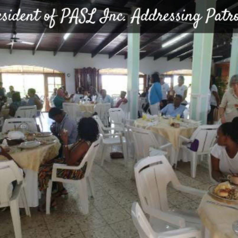 Photograph showing a celebration held in St Lucia to mark World PT Day 2019