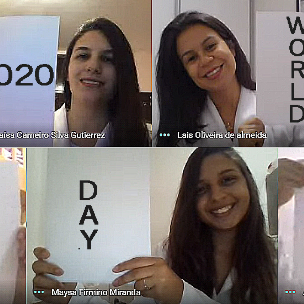 Estudiantes de la Universidad Federal de Triângulo Mineiro (UFTM) en Brasil celebrando el Día Mundial del PT