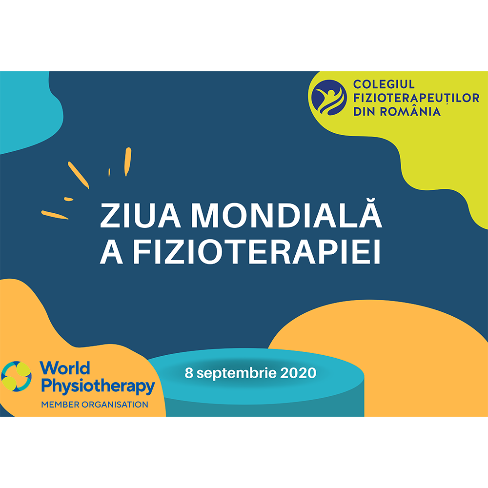 Image of materials produced by Order of Physiotherapists in Romania for World PT Day 2020