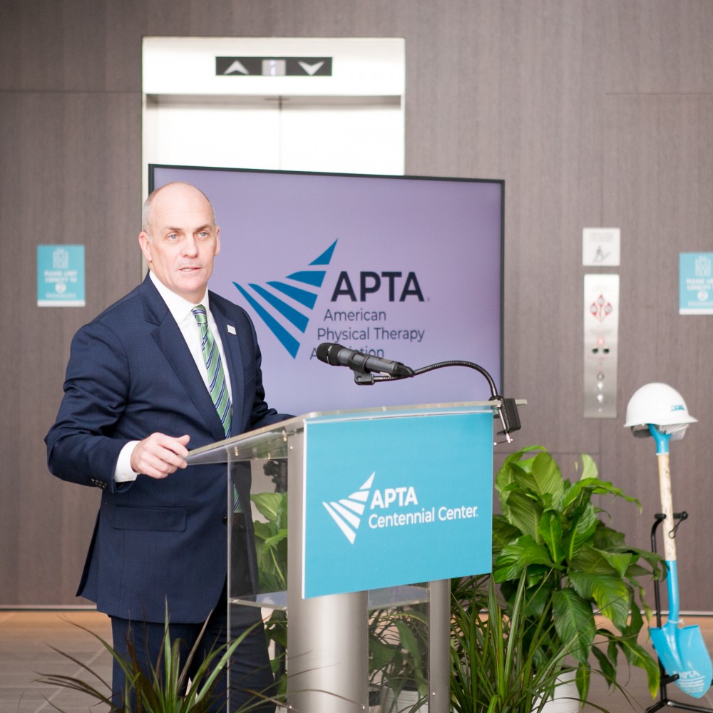 APTA chief executive officer Justin Moore at ribbon-cutting ceremony