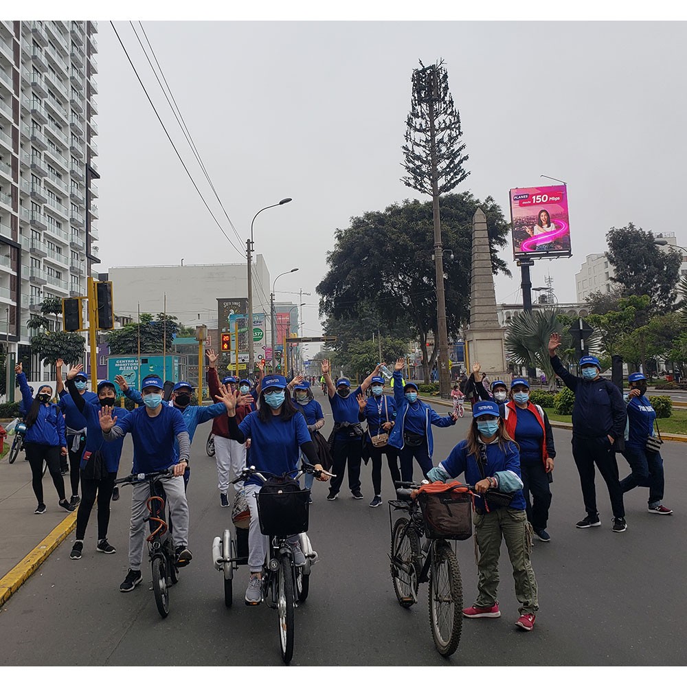 Photograph of activities held by Peruvian Association of Physiotherapy to mark World PT Day 2021