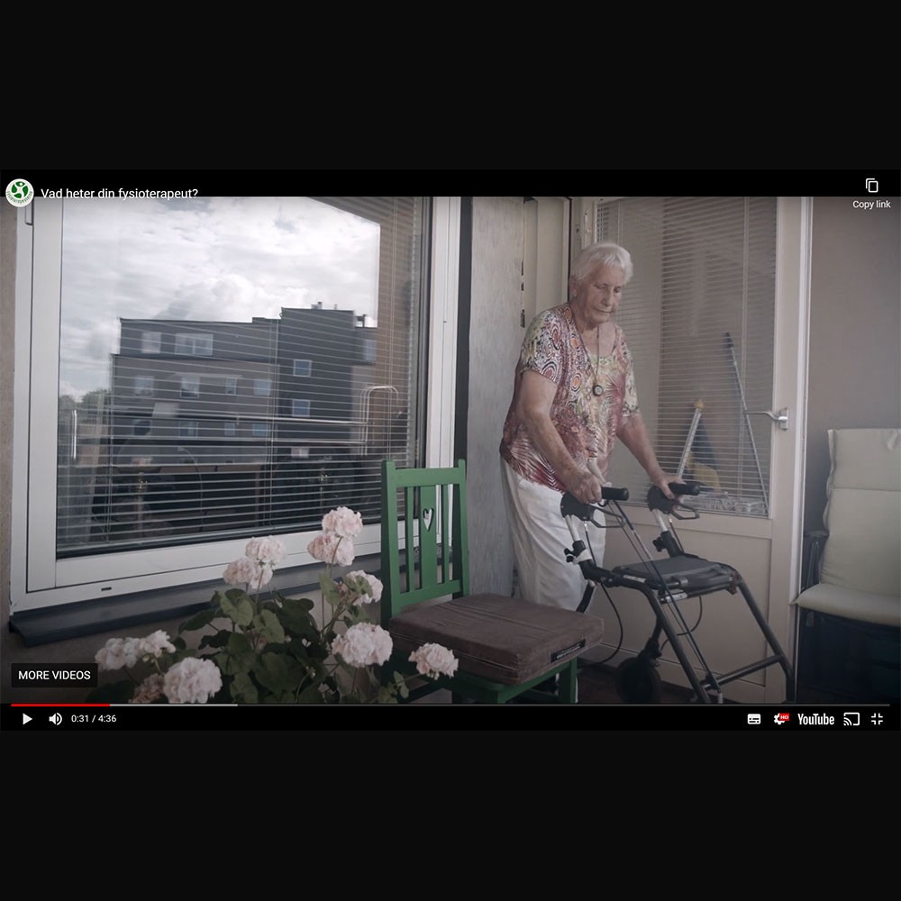Image tirée de vidéos produites par l'Association suédoise des physiothérapeutes pour la Journée mondiale du PT 2021