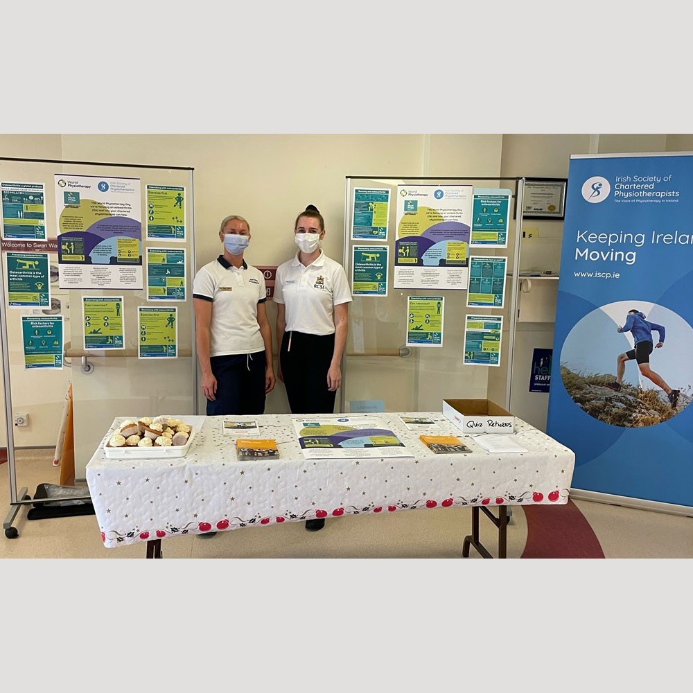Photo of one of the activities held by the Irish Society of Chartered Physiotherapists to mark World PT Day 2022
