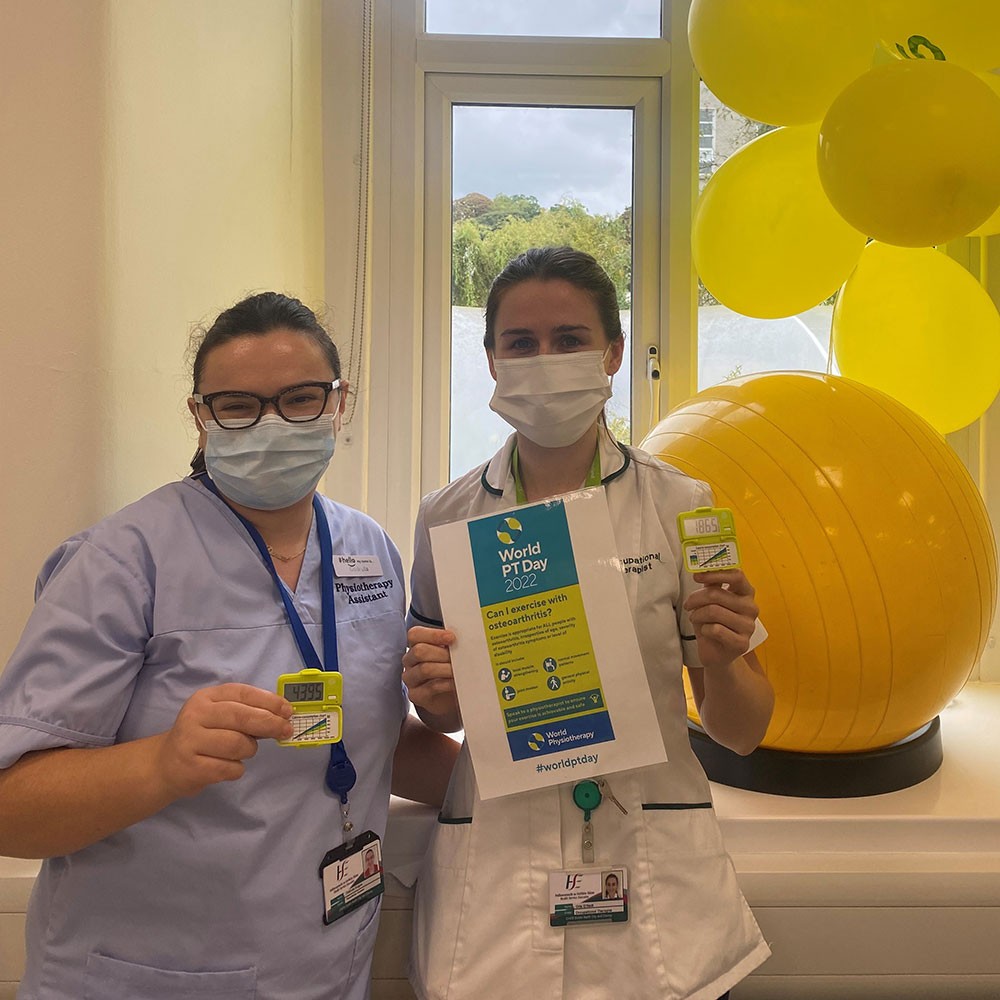 Photo of physiotherapists at St. Mary’s Hospital, Phoenix Park in Ireland marking World PT Day 2022