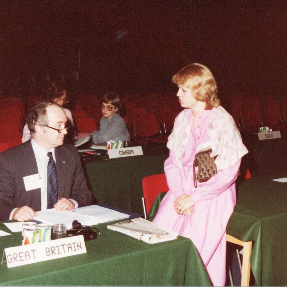 1982 年の WCPT 会議での David Teager