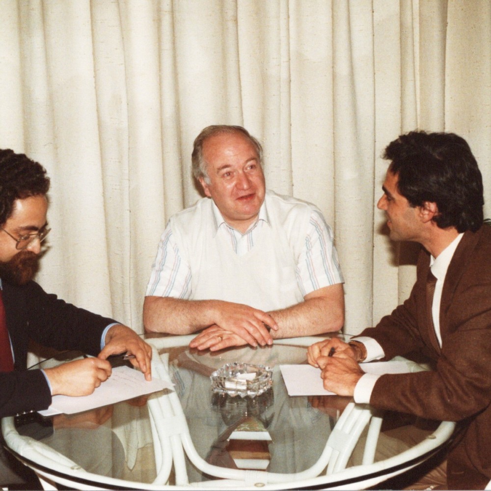 David Teager lors d'une réunion du groupe de travail en 1990