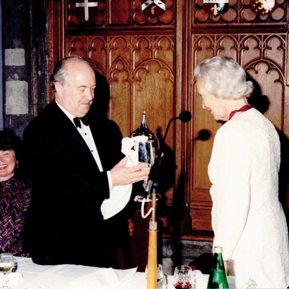 David Teager bei einer gesellschaftlichen Veranstaltung auf dem WCPT-Kongress 1991