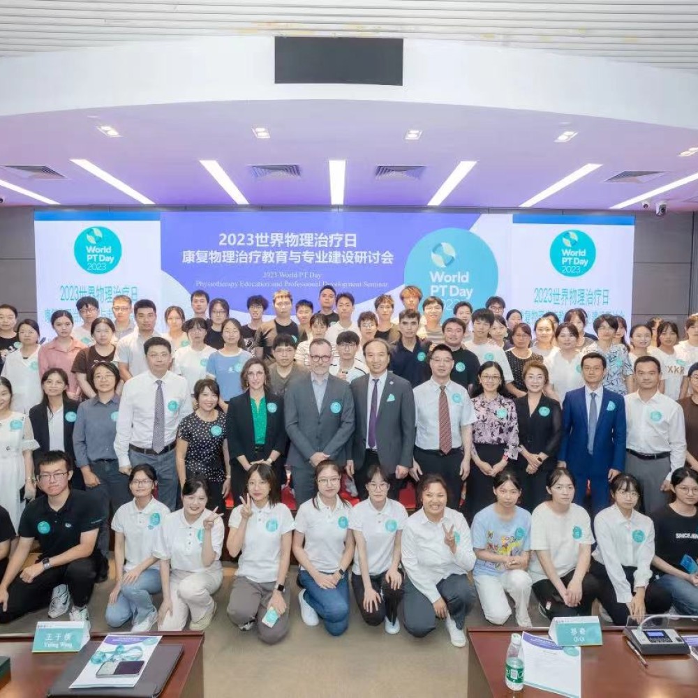 World Physiotherapy staff celebrate World PT Day in China in September 2023