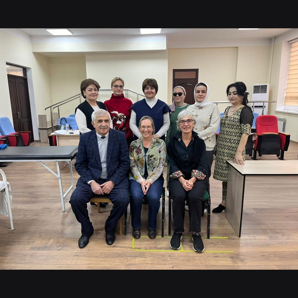 Participants at education workshop in Tajikistan