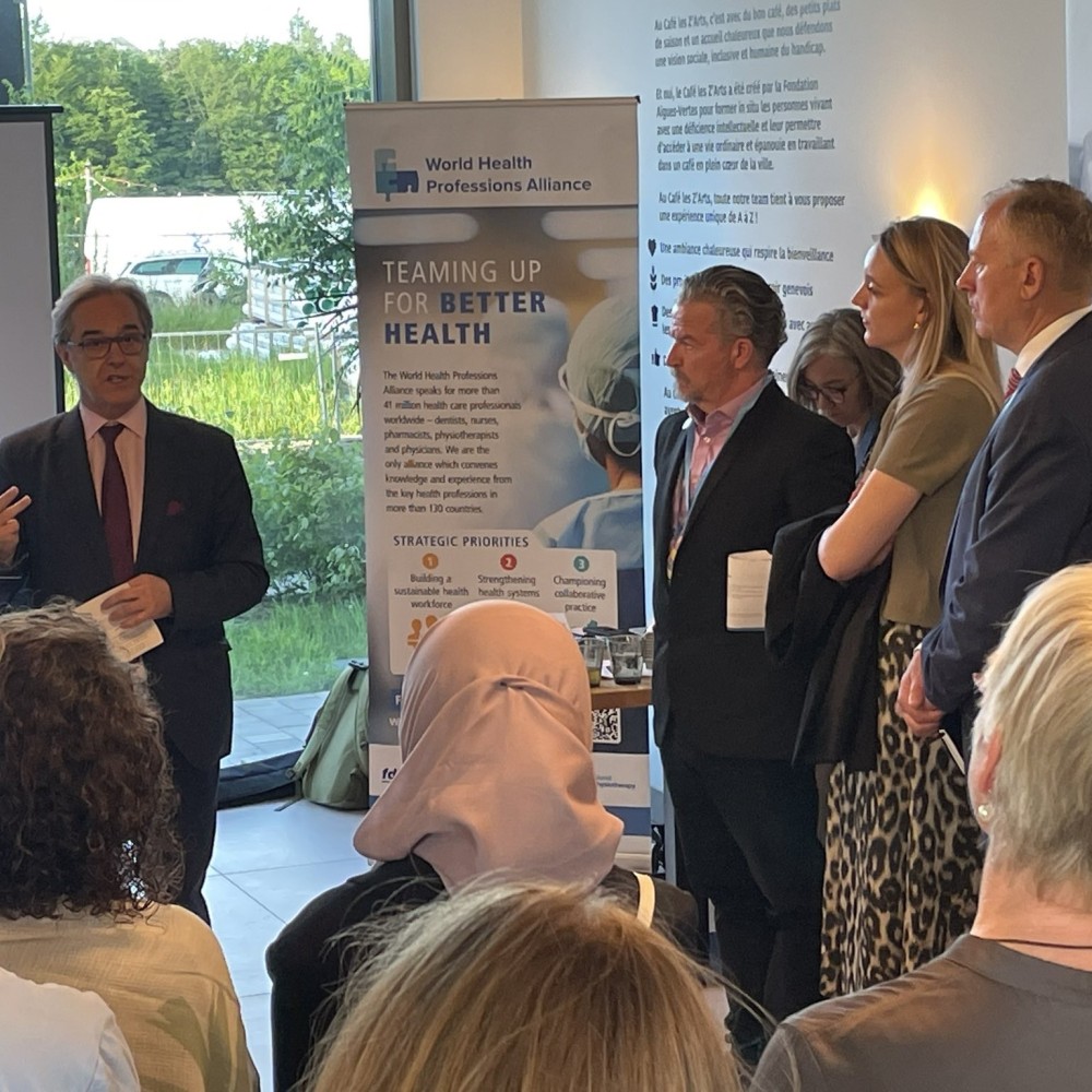Participants at WHPA side event at WHA77