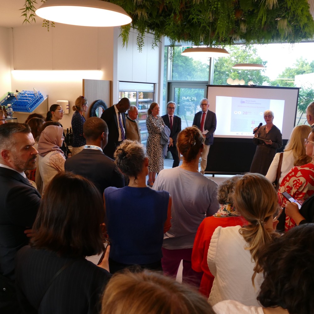 Participants at WHPA side event at WHA77