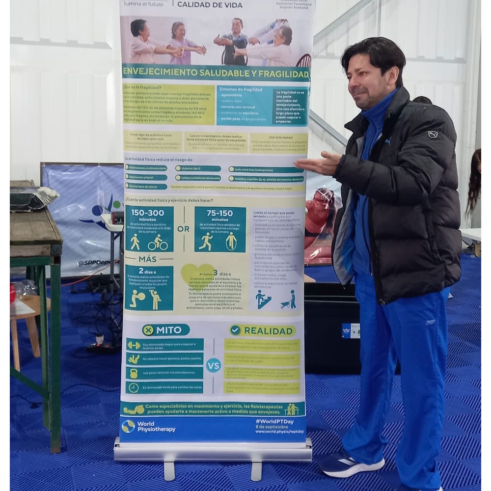 Photo showing activities held for World PT Day 2025 in Chile