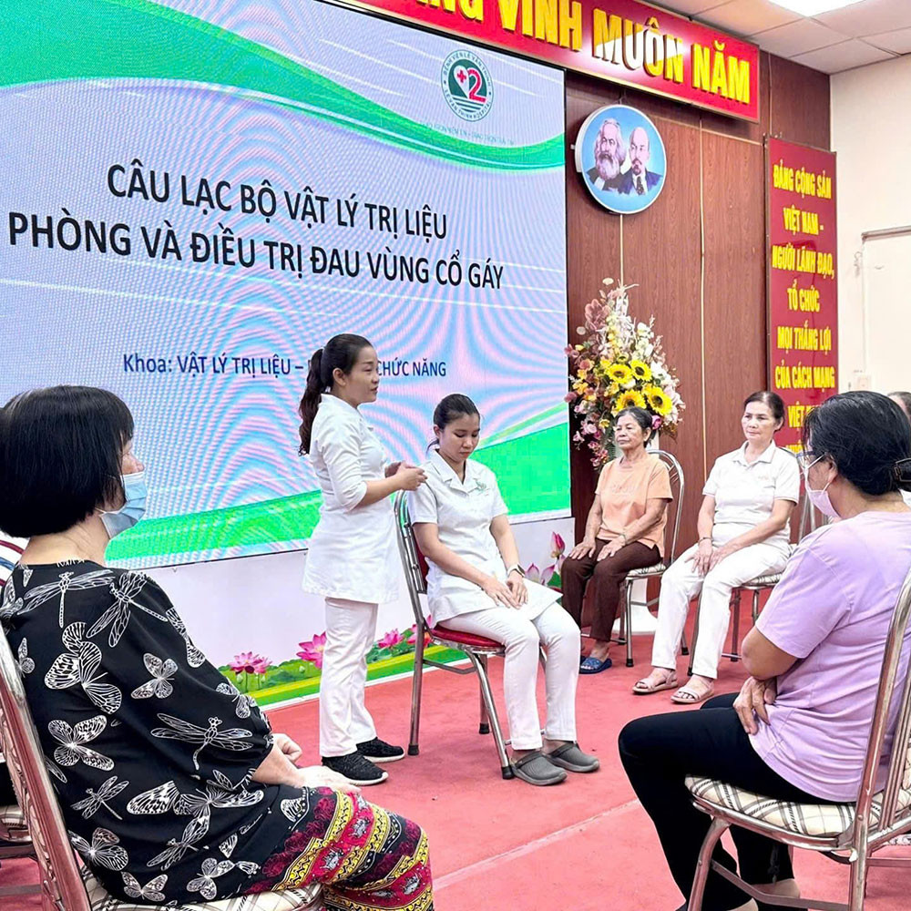 Photo showing activities held to mark World PT Day 2026 in Vietnam