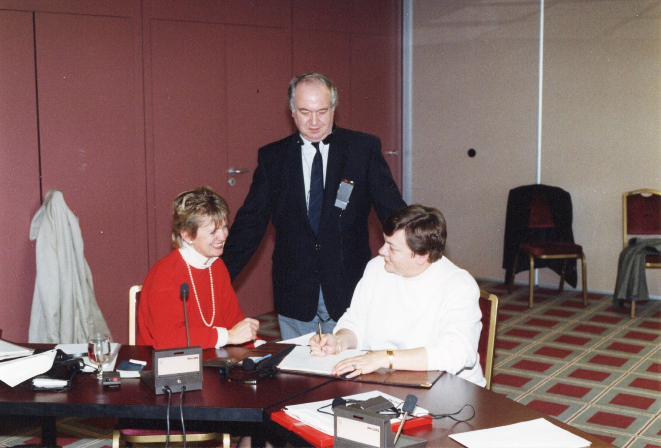 David Teager beim Gründungstreffen der Region Europa im Jahr 1990