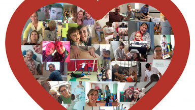 Photograph showing a celebration held in Belgium to mark World PT Day 2018