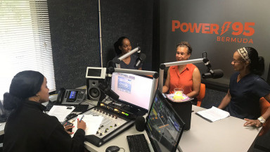 Photograph showing a celebration held in Bermuda to mark World PT Day 2018