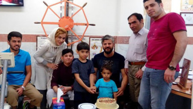 Photograph showing a celebration held in Iran to mark World PT Day 2019