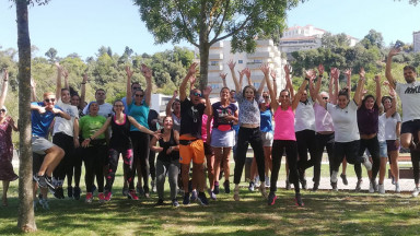 Photograph showing a celebration held in Portugal to mark World PT Day 2019