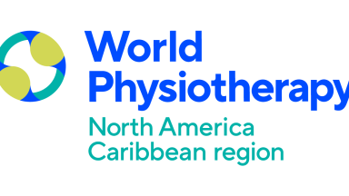 Logotipo de la región del Caribe de fisioterapia del mundo de América del Norte
