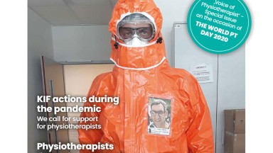 Front cover of bulletin published by the Polish Chamber of Physiotherapists to mark World PT Day 2020