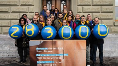 Representatives of physioswiss present petition